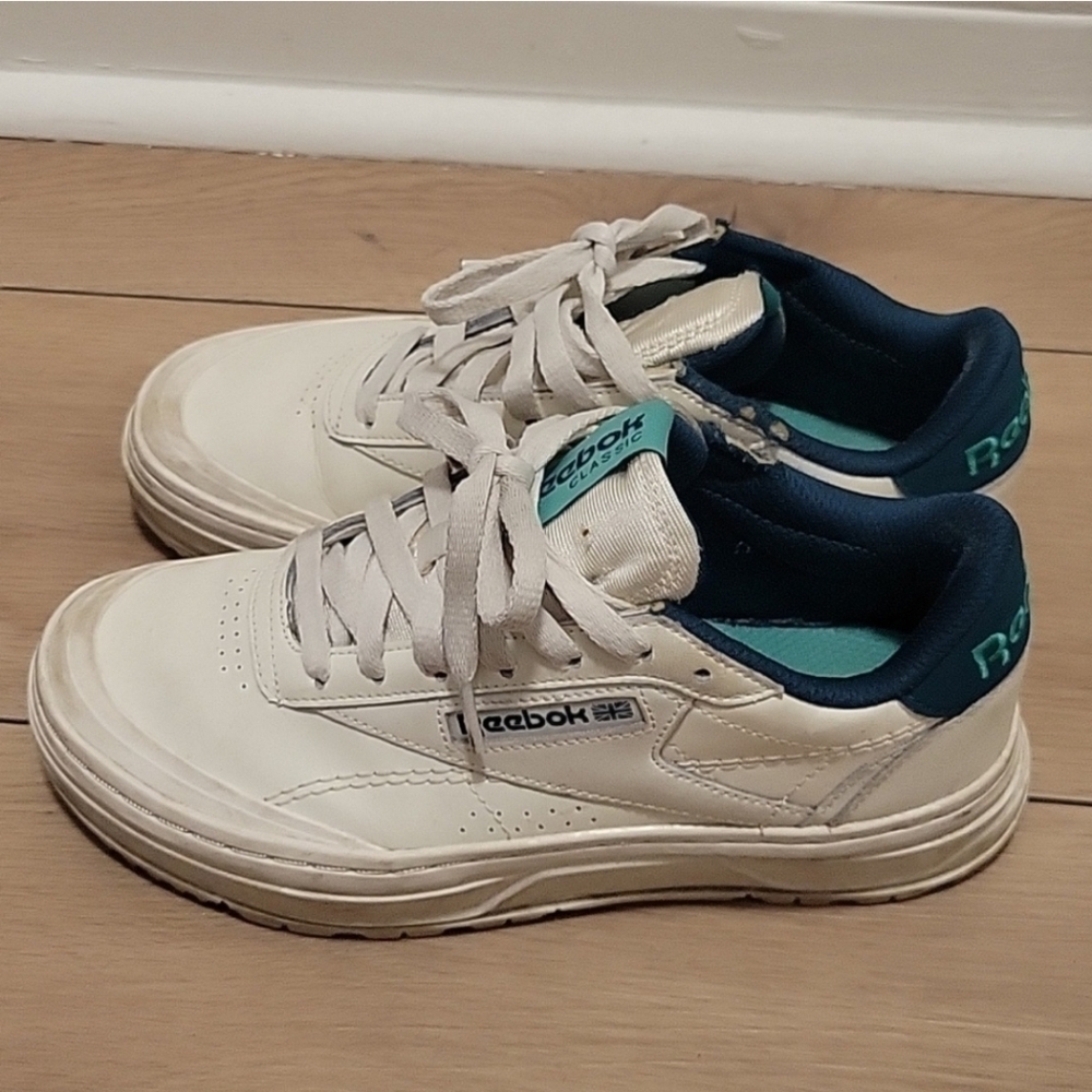 Reebok Club C Double Geo platform Trainers US 7